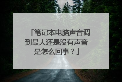 笔记本电脑声音调到最大还是没有声音是怎么回事?
