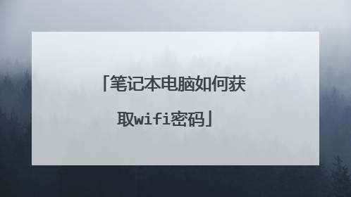 笔记本电脑如何获取wifi密码