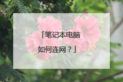笔记本电脑如何连网？