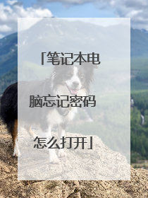笔记本电脑忘记密码怎么打开