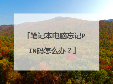 笔记本电脑忘记PIN码怎么办？
