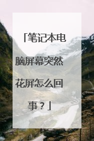 笔记本电脑屏幕突然花屏怎么回事?