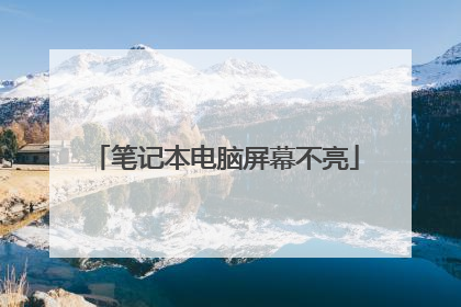 笔记本电脑屏幕不亮