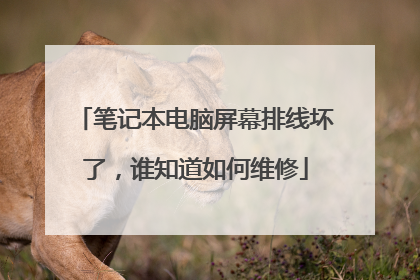 笔记本电脑屏幕排线坏了,谁知道如何维修