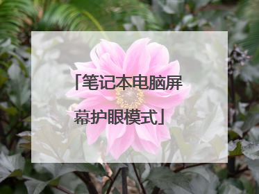 笔记本电脑屏幕护眼模式