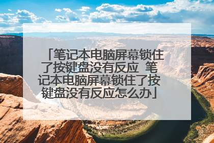 笔记本电脑屏幕锁住了按键盘没有反应 笔记本电脑屏幕锁住了按键盘没有反应怎么办