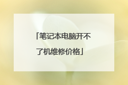 笔记本电脑开不了机维修价格