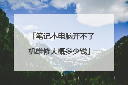 笔记本电脑开不了机维修大概多少钱