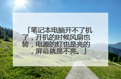 笔记本电脑开不了机了，开机的时候风扇也转，电源的灯也是亮的，屏幕就是不亮。