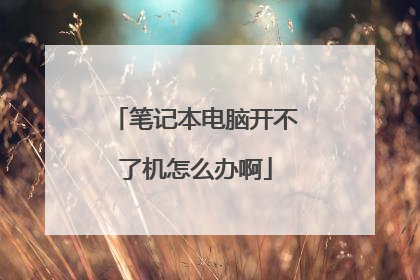 笔记本电脑开不了机怎么办啊