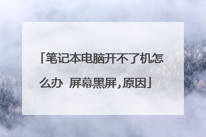 笔记本电脑开不了机怎么办 屏幕黑屏,原因