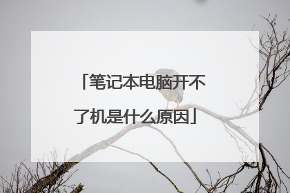 笔记本电脑开不了机是什么原因