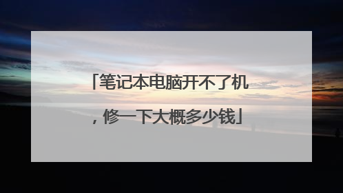 笔记本电脑开不了机,修一下大概多少钱