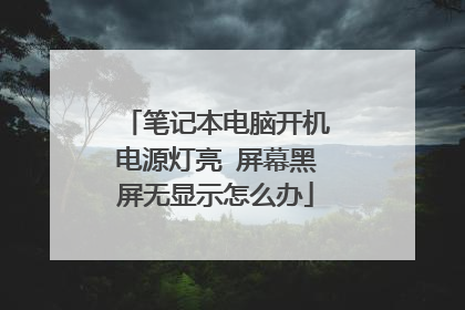 笔记本电脑开机电源灯亮 屏幕黑屏无显示怎么办