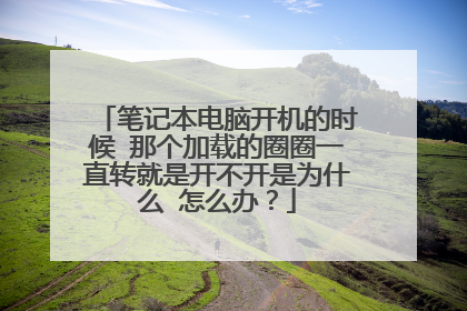 笔记本电脑开机的时候 那个加载的圈圈一直转就是开不开是为什么 怎么办？