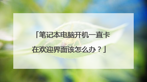 笔记本电脑开机一直卡在欢迎界面该怎么办?