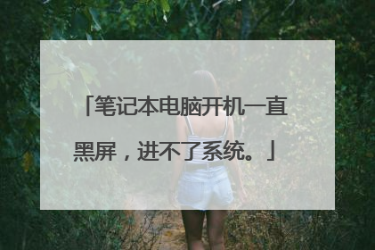 笔记本电脑开机一直黑屏,进不了系统。