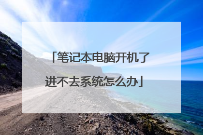 笔记本电脑开机了进不去系统怎么办