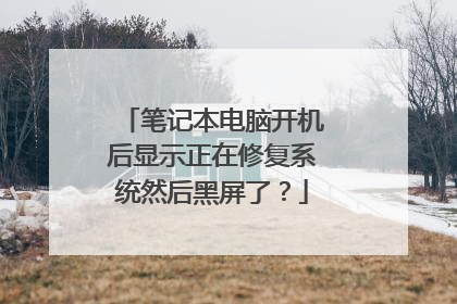 笔记本电脑开机后显示正在修复系统然后黑屏了？