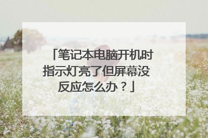 笔记本电脑开机时指示灯亮了但屏幕没反应怎么办?