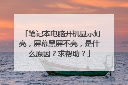 笔记本电脑开机显示灯亮，屏幕黑屏不亮，是什么原因？求帮助？