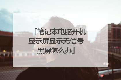 笔记本电脑开机显示屏显示无信号黑屏怎么办