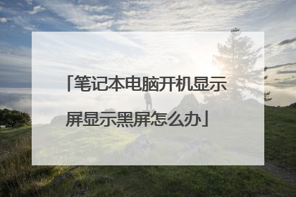 笔记本电脑开机显示屏显示黑屏怎么办