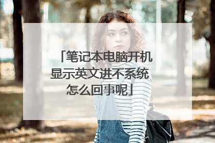 笔记本电脑开机显示英文进不系统怎么回事呢