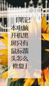 笔记本电脑开机黑屏只有鼠标箭头怎么修复