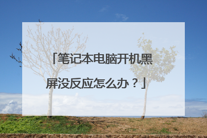 笔记本电脑开机黑屏没反应怎么办？