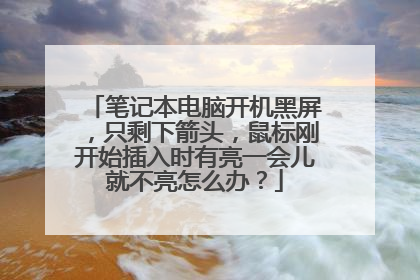 笔记本电脑开机黑屏,只剩下箭头,鼠标刚开始插入时有亮一会儿就不亮怎么办?