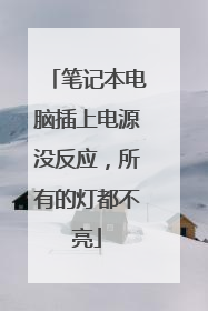 笔记本电脑插上电源没反应,所有的灯都不亮