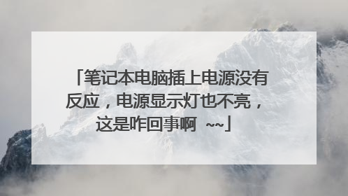 笔记本电脑插上电源没有反应,电源显示灯也不亮,这是咋回事啊 ~~