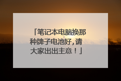 笔记本电脑换那种牌子电池好,请大家出出主意!