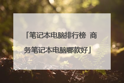 笔记本电脑排行榜 商务笔记本电脑哪款好