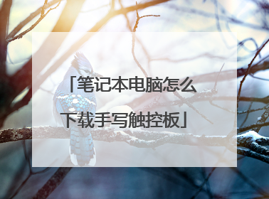 笔记本电脑怎么下载手写触控板