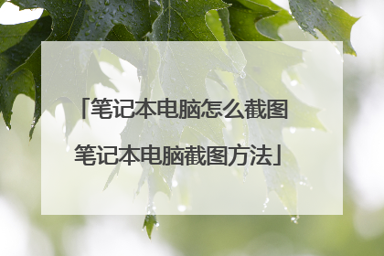 笔记本电脑怎么截图 笔记本电脑截图方法