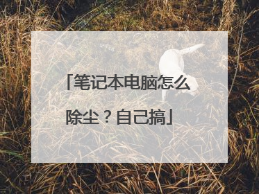 笔记本电脑怎么除尘?自己搞