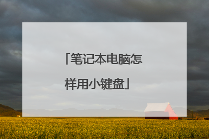 笔记本电脑怎样用小键盘