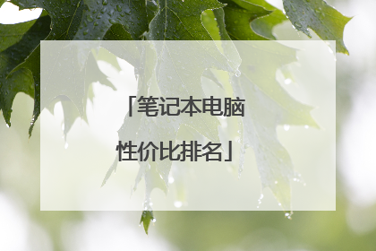 笔记本电脑性价比排名