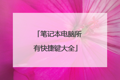 笔记本电脑所有快捷键大全