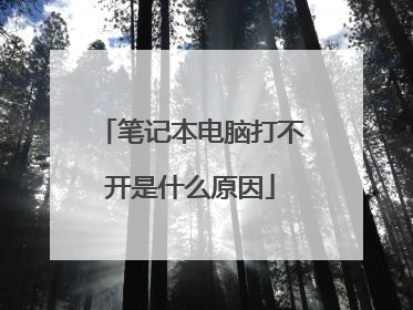 笔记本电脑打不开是什么原因