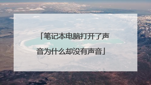笔记本电脑打开了声音为什么却没有声音