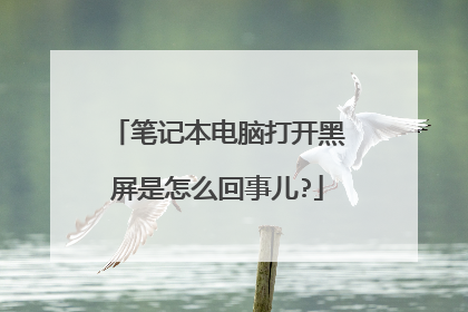 笔记本电脑打开黑屏是怎么回事儿?