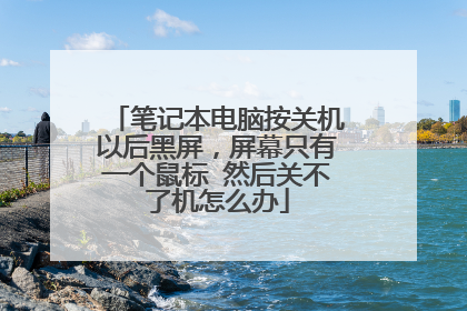 笔记本电脑按关机以后黑屏,屏幕只有一个鼠标 然后关不了机怎么办