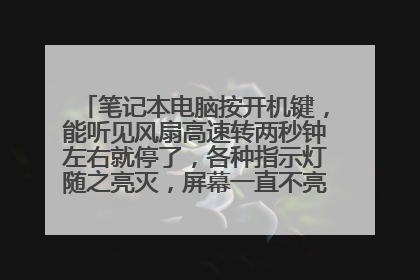 笔记本电脑按开机键,能听见风扇高速转两秒钟左右就停了,各种指示灯随之亮灭,屏幕一直不亮,怎样解决?