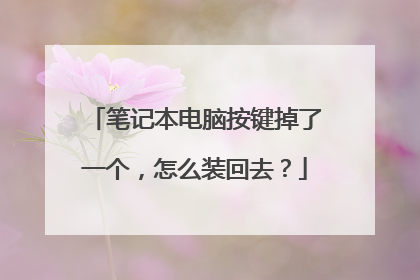 笔记本电脑按键掉了一个,怎么装回去?