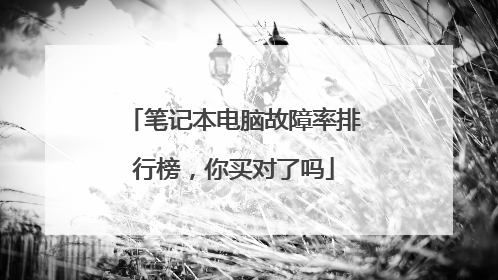 笔记本电脑故障率排行榜，你买对了吗
