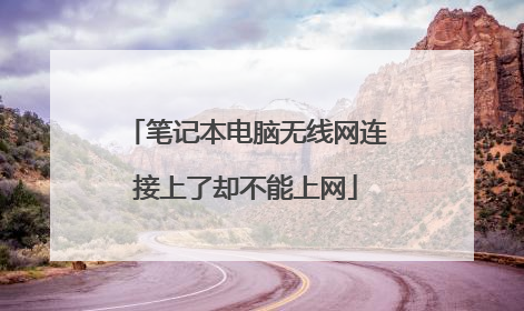 笔记本电脑无线网连接上了却不能上网