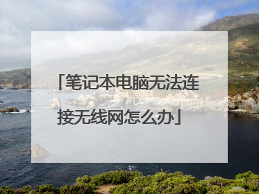 笔记本电脑无法连接无线网怎么办